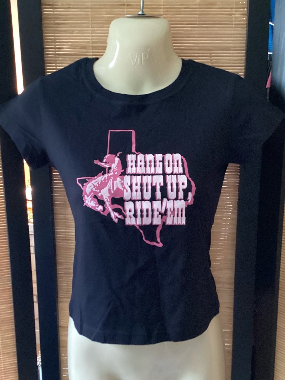 Vintage Y2K baby tee Sz S Texas Cowboy Rodeo Weavers t-shirt top NWOT